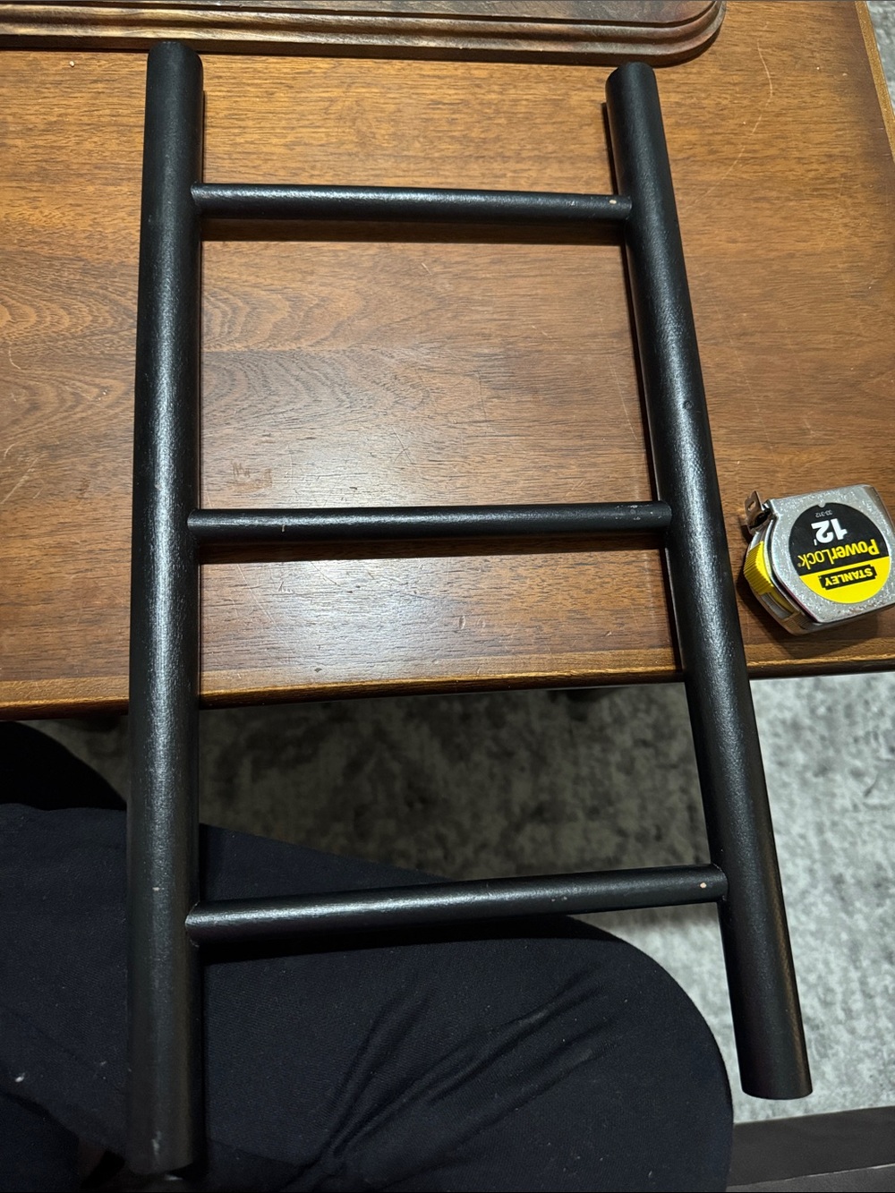 Black mini ladder decor